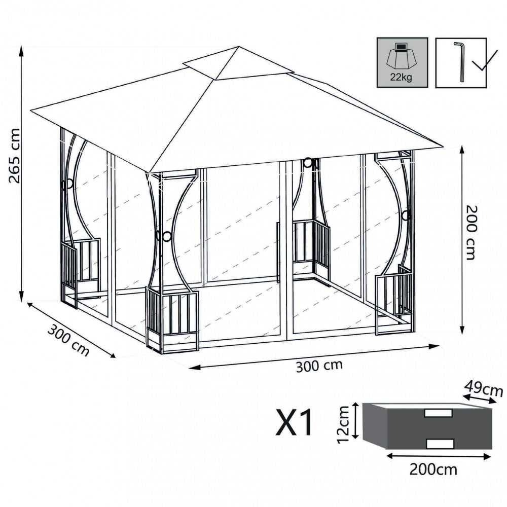 Gazebo hogan 3 x 3