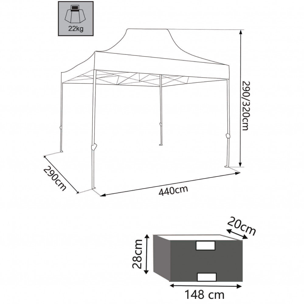 Gazebo party 3 x 4,5