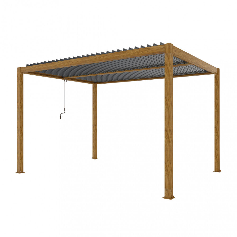 Pergola bioclimatica 3 x 4 effetto legno
