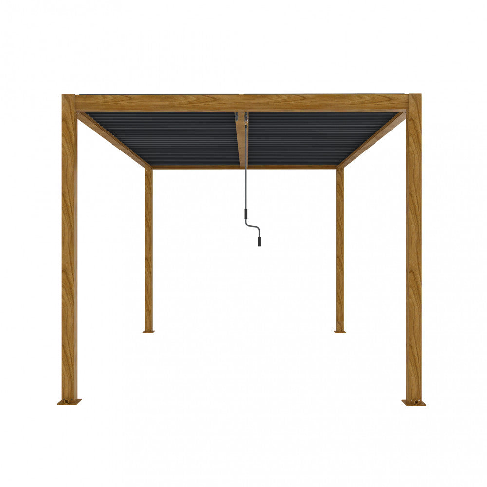 Pergola bioclimatica 3 x 4 effetto legno