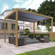 Pergola bioclimatica 3 x 4 effetto legno