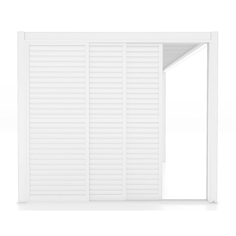 Laterale scorrevole con lamelle per lato da 3 m pergola bioclimatica