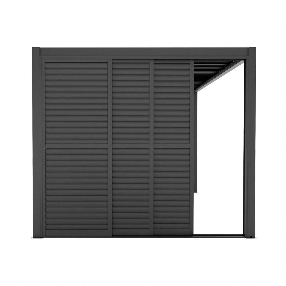 Laterale scorrevole con lamelle per lato da 3 m pergola bioclimatica