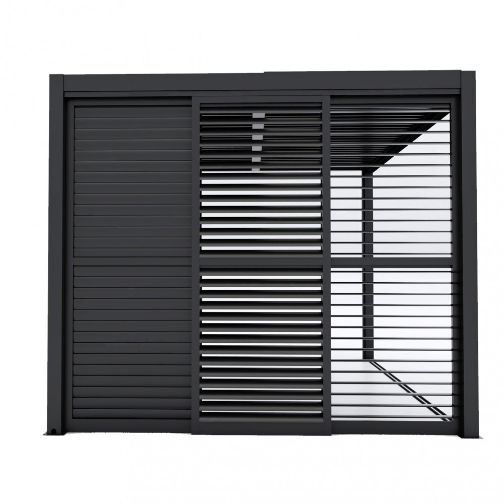 Laterale scorrevole con lamelle per lato da 3 m pergola bioclimatica