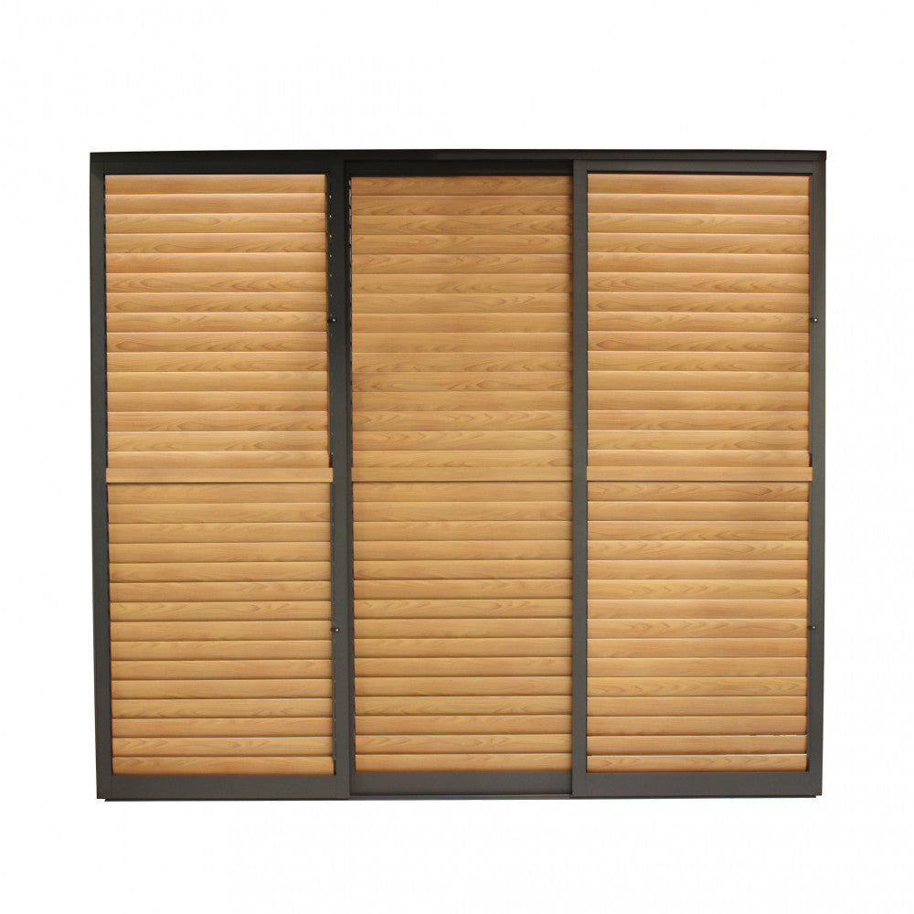 Laterale scorrevole con lamelle per lato da 3 m pergola bioclimatica