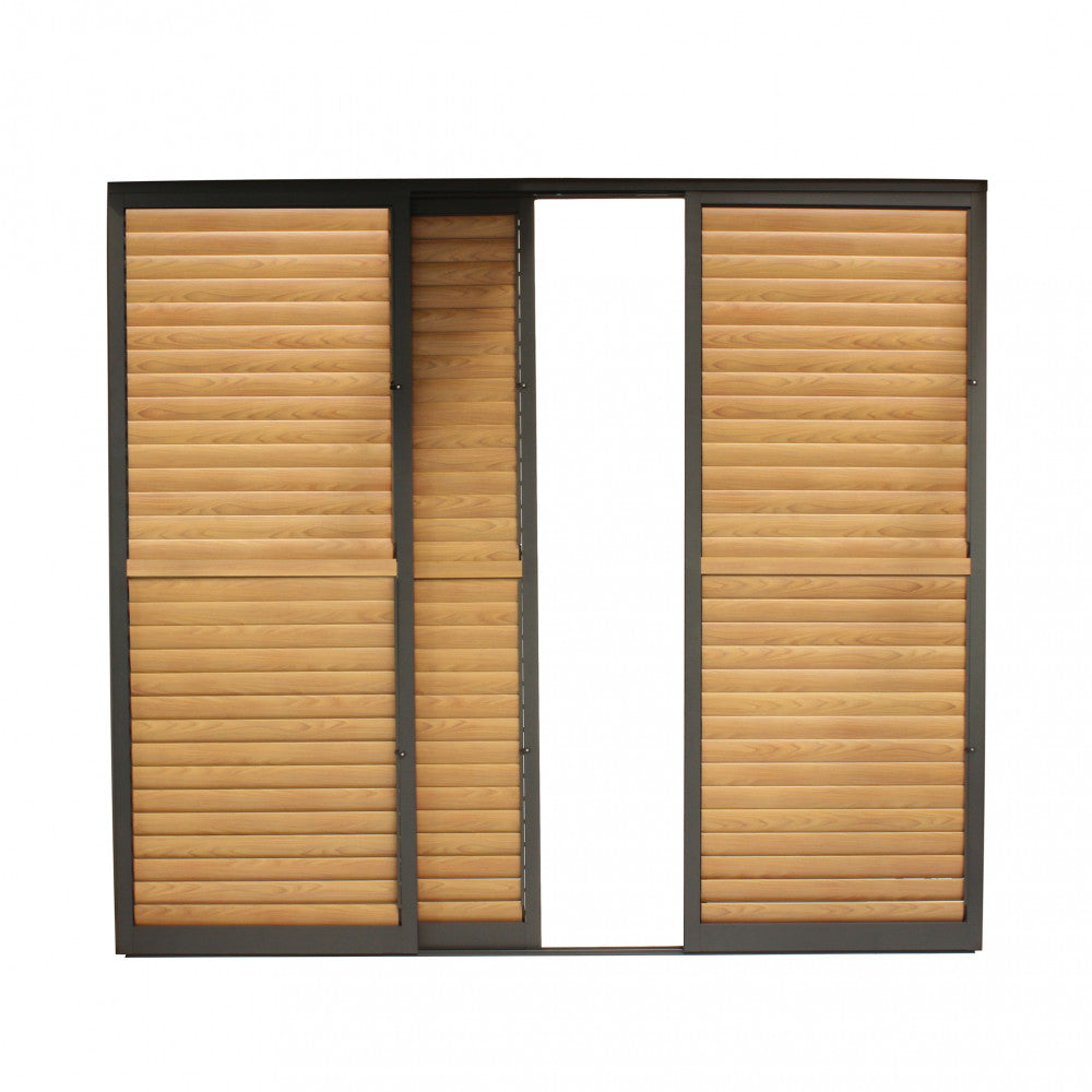 Laterale scorrevole con lamelle per lato da 3 m pergola bioclimatica