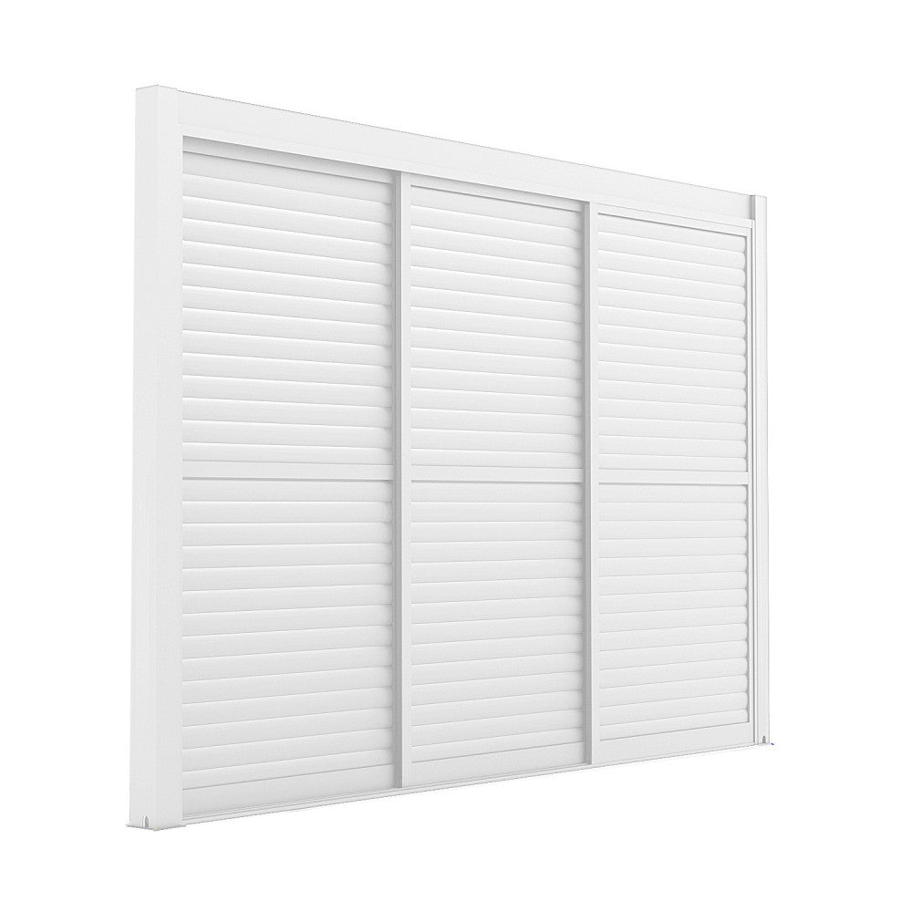 Laterale scorrevole con lamelle per lato da 4 m pergola bioclimatica