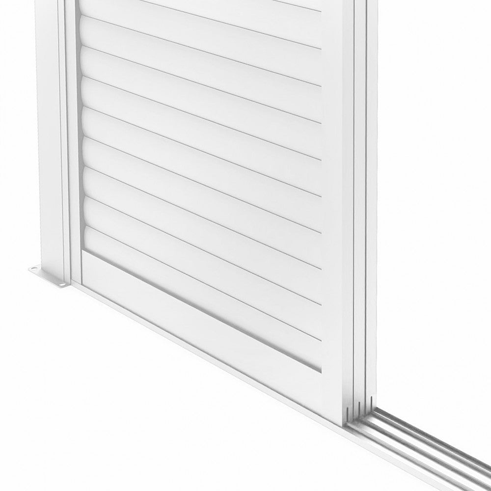 Laterale scorrevole con lamelle per lato da 4 m pergola bioclimatica