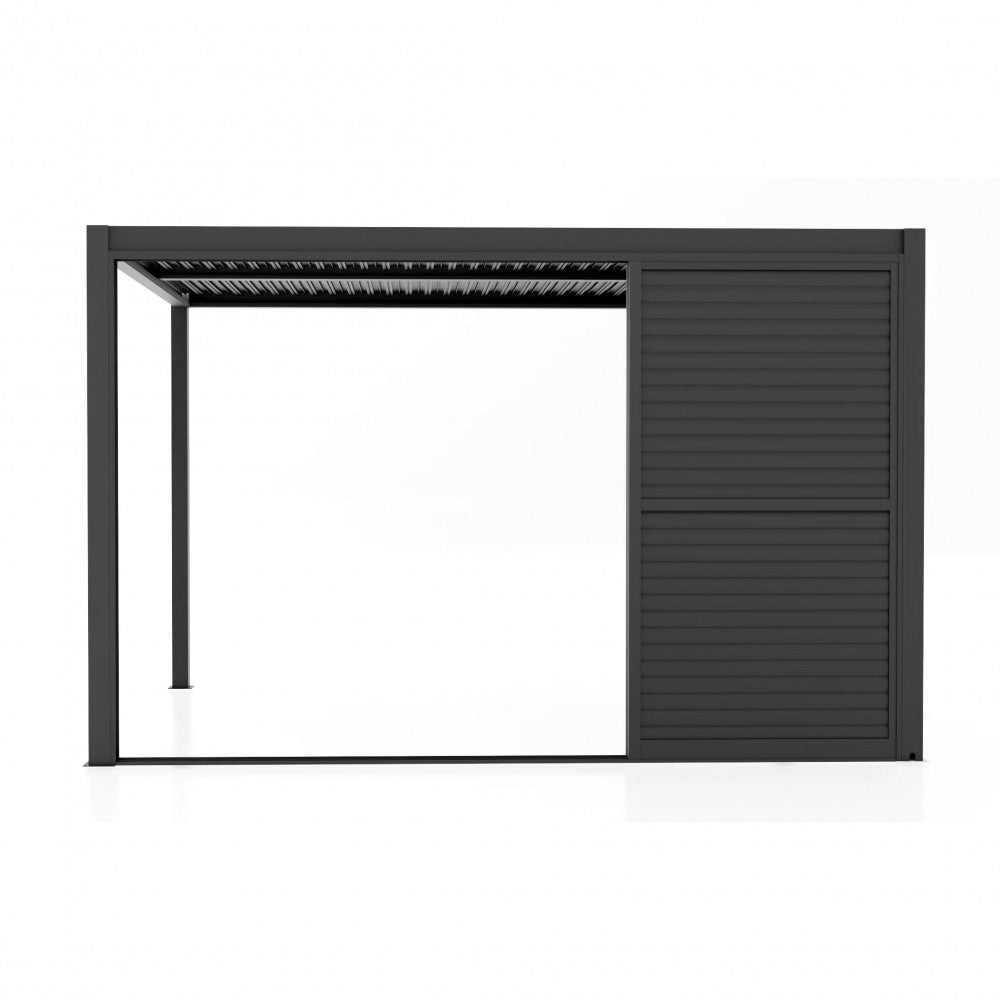 Laterale scorrevole con lamelle per lato da 4 m pergola bioclimatica