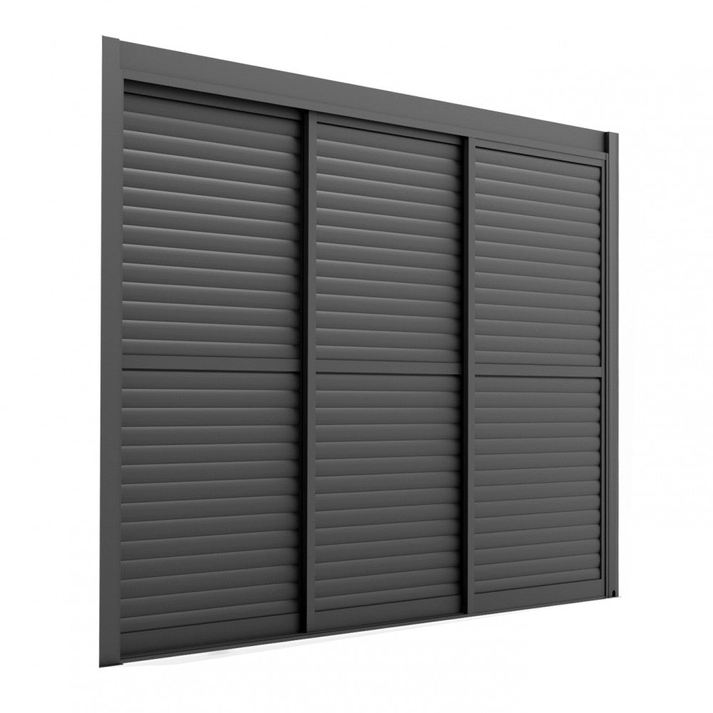 Laterale scorrevole con lamelle per lato da 4 m pergola bioclimatica