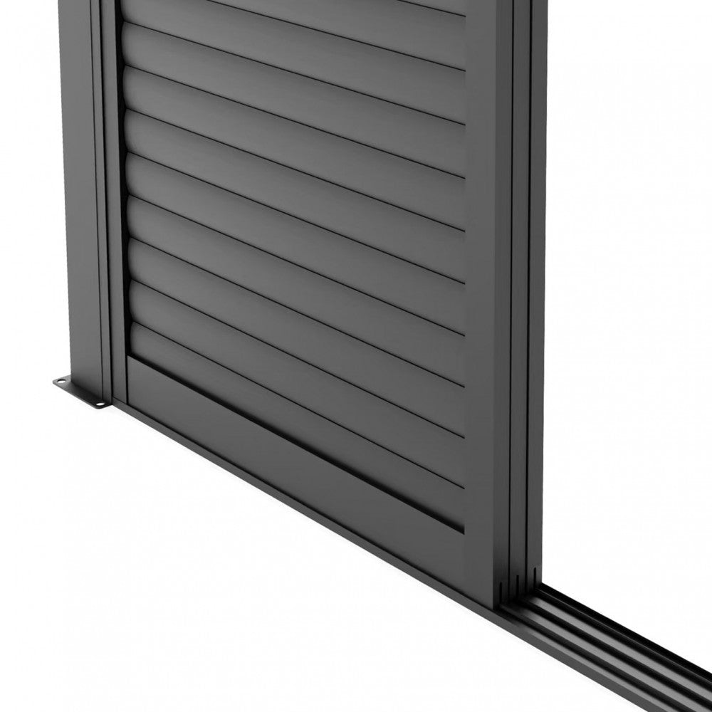 Laterale scorrevole con lamelle per lato da 4 m pergola bioclimatica