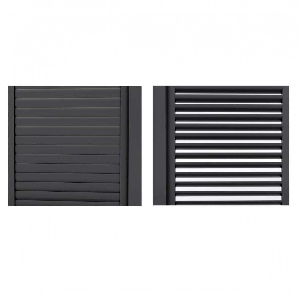 Laterale scorrevole con lamelle per lato da 4 m pergola bioclimatica