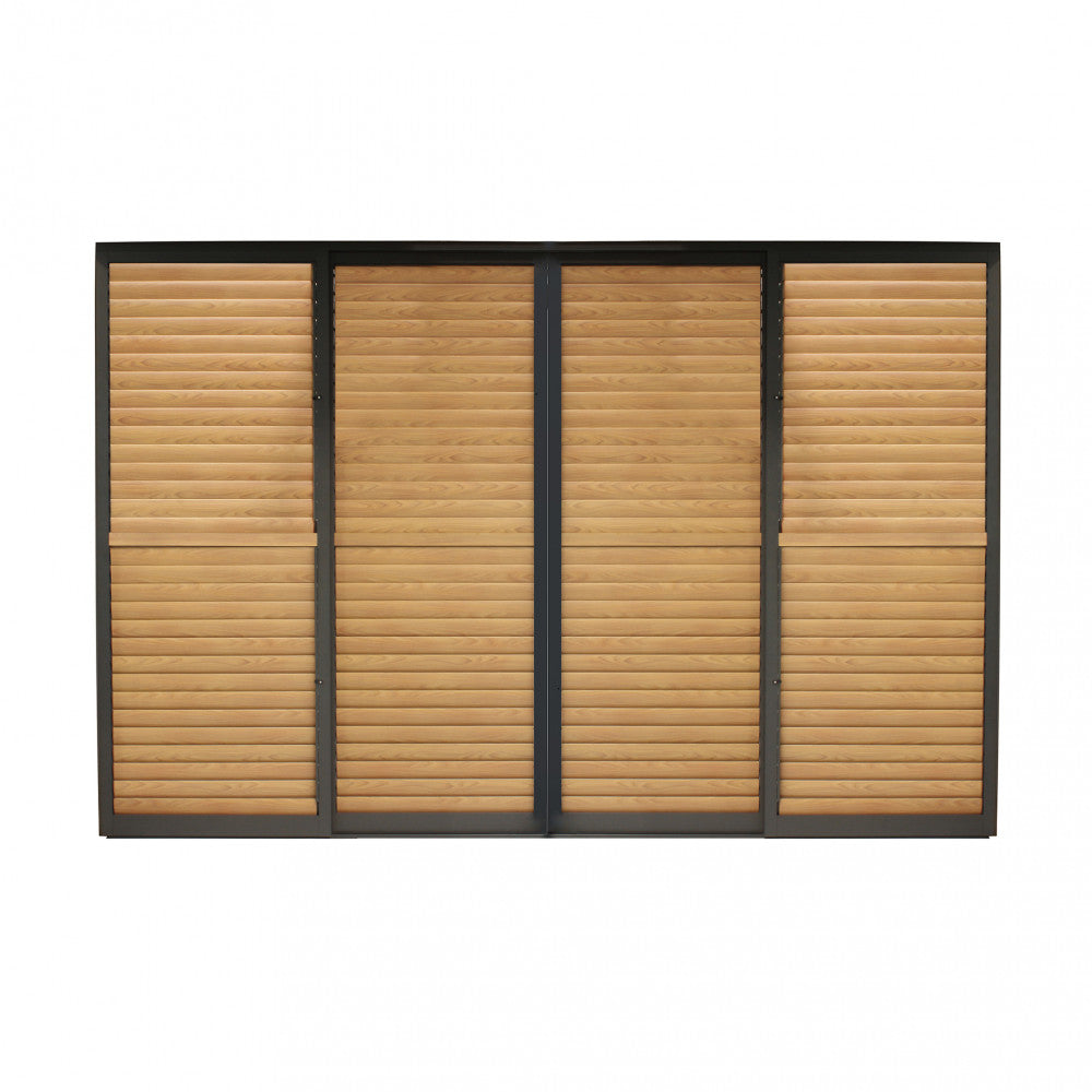 Laterale scorrevole con lamelle per lato da 4 m pergola bioclimatica