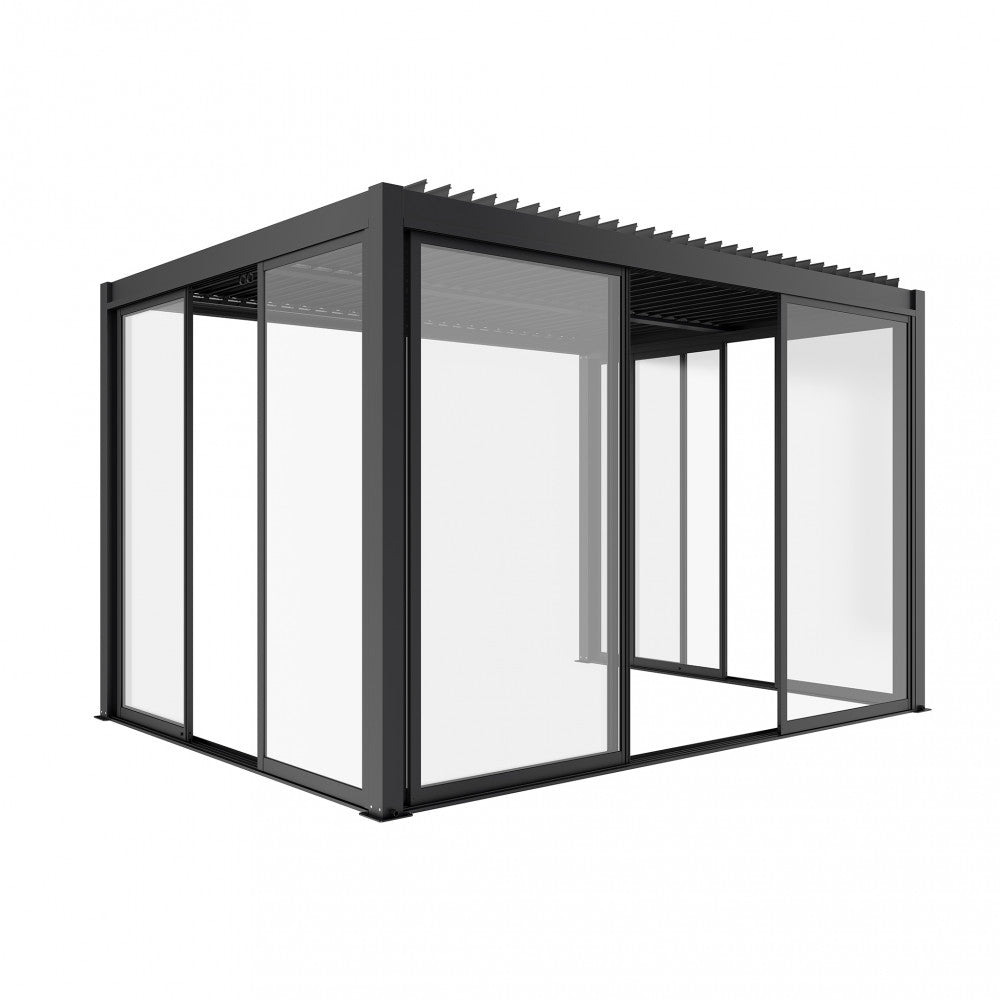 Laterale scorrevole con vetro per lato da 3 m pergola bioclimatica