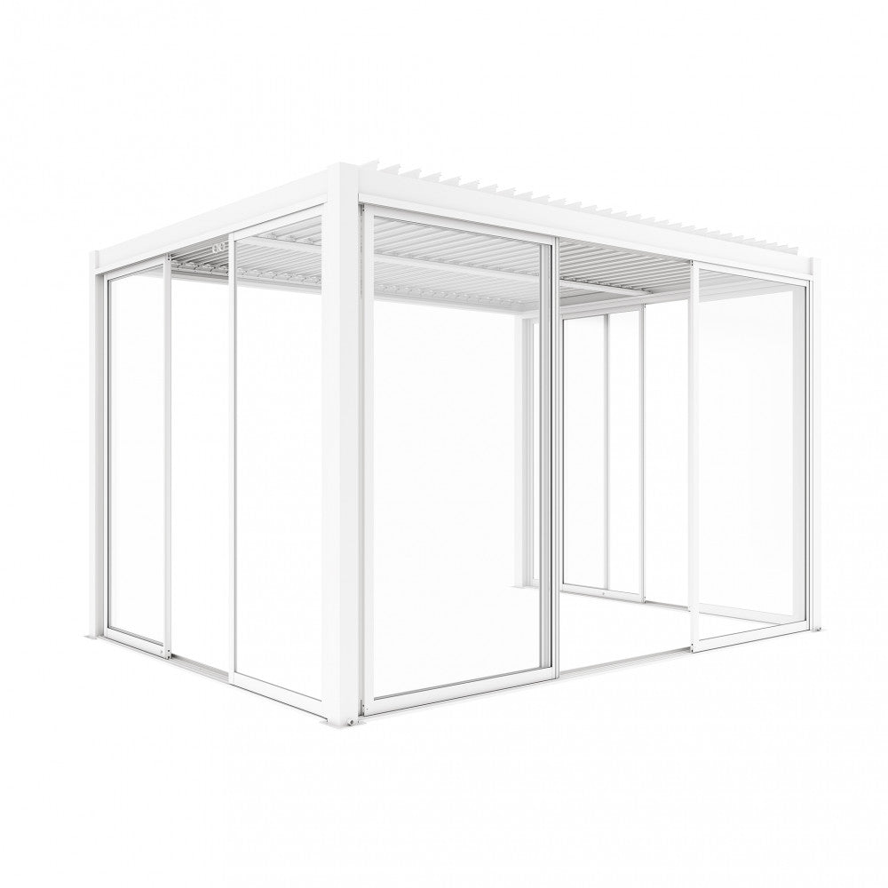 Laterale scorrevole con vetro per lato da 4 m pergola bioclimatica