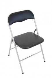 Sedia pieghevole slim nera opaca