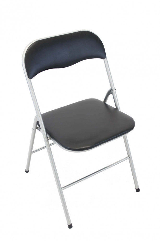 Sedia pieghevole slim nera opaca