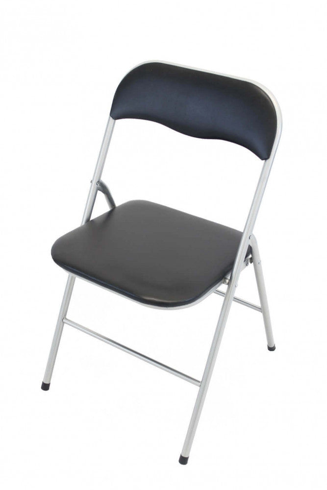 Sedia pieghevole slim nera opaca