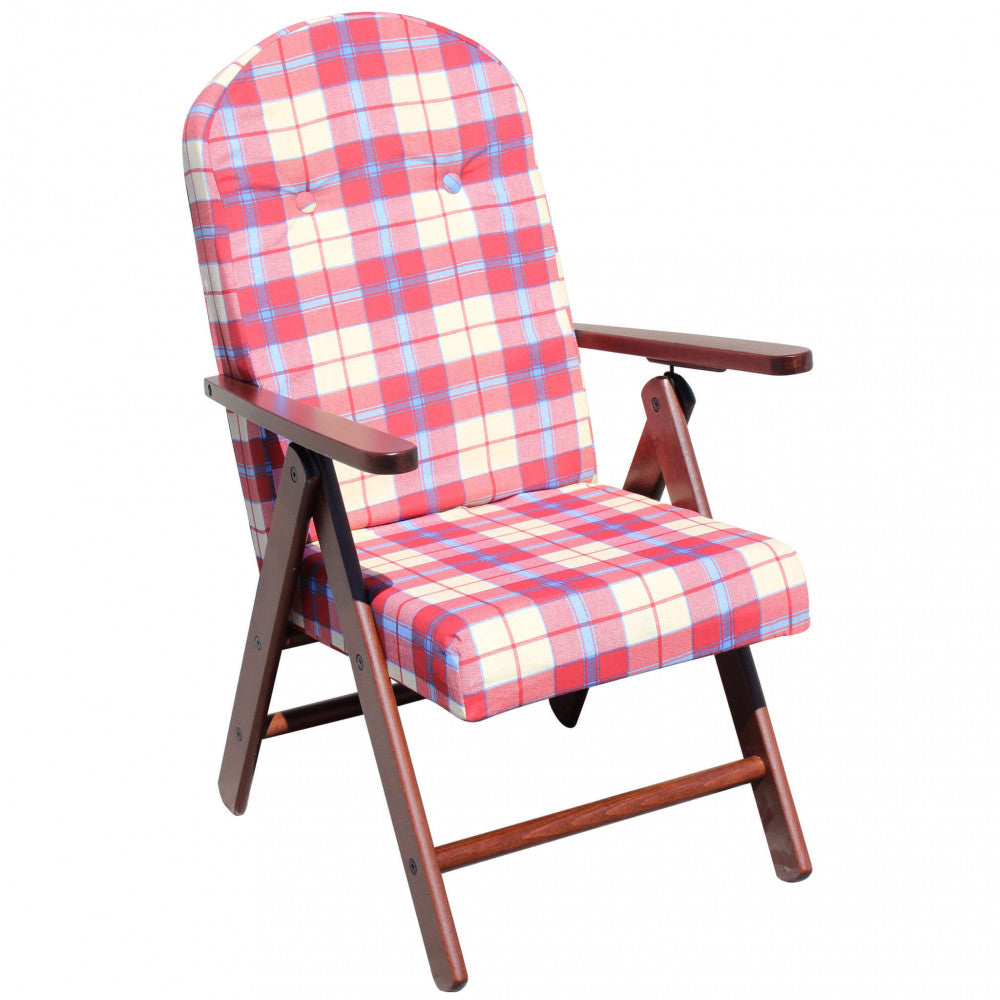 Poltrona 4 posizioni faggio c/cuscino