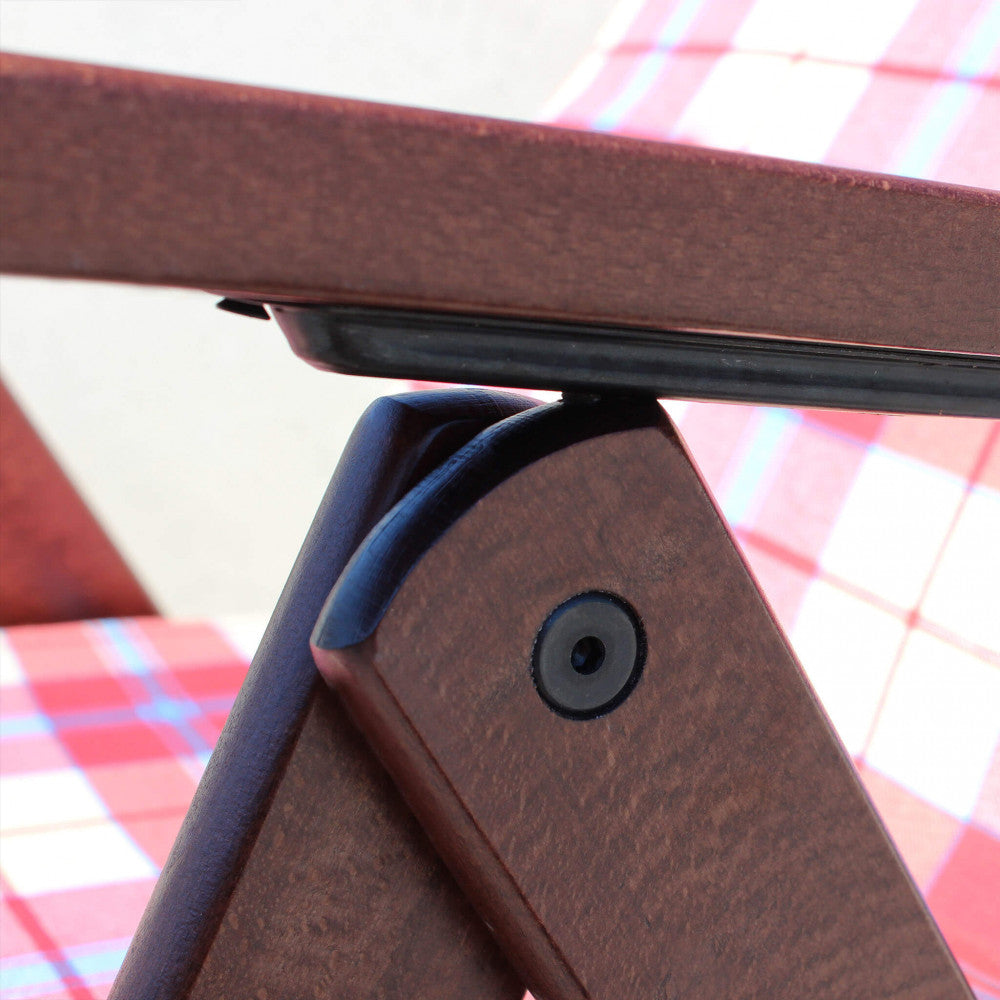 Poltrona 4 posizioni faggio c/cuscino