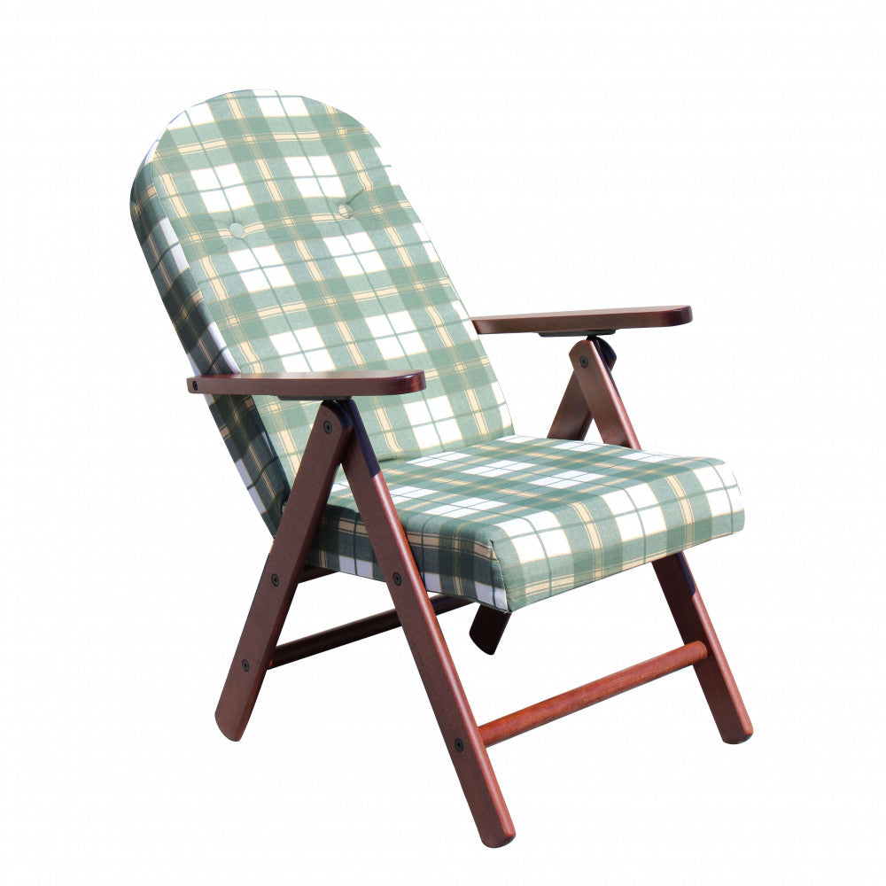 Poltrona 4 posizioni faggio c/cuscino