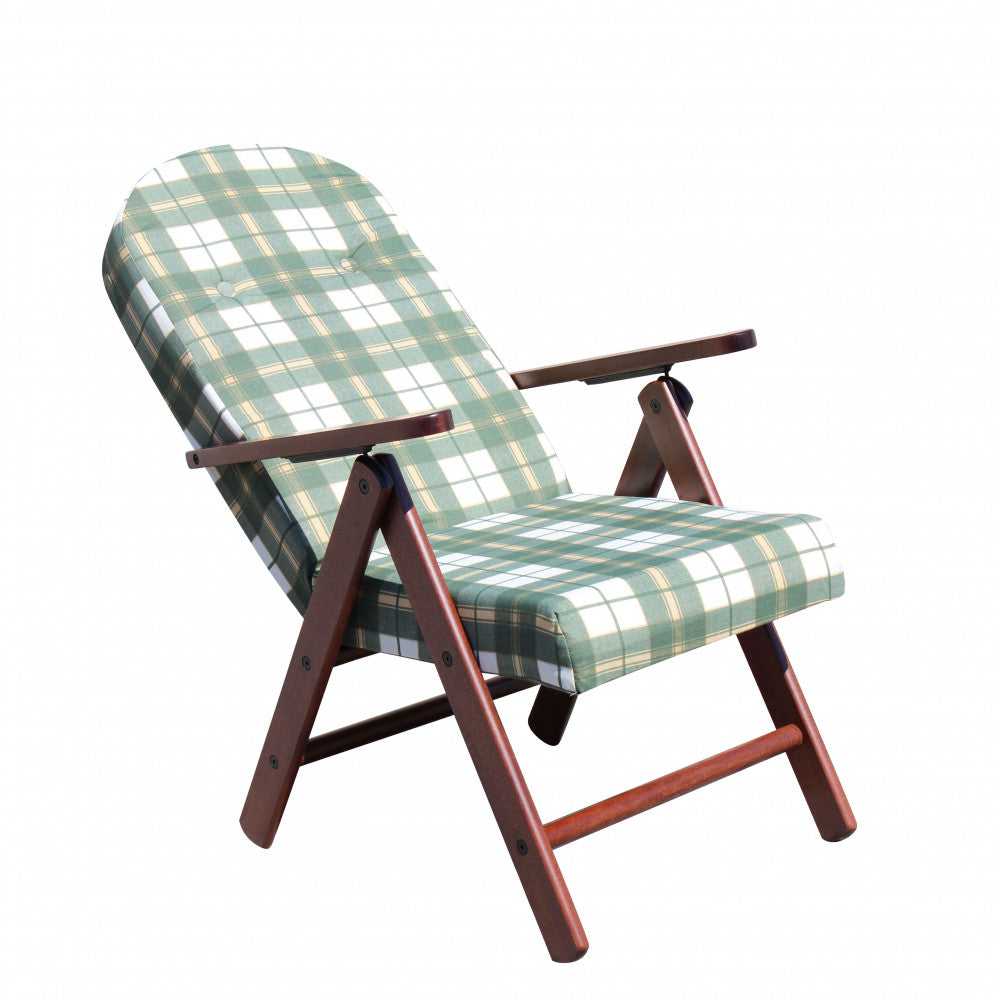 Poltrona 4 posizioni faggio c/cuscino