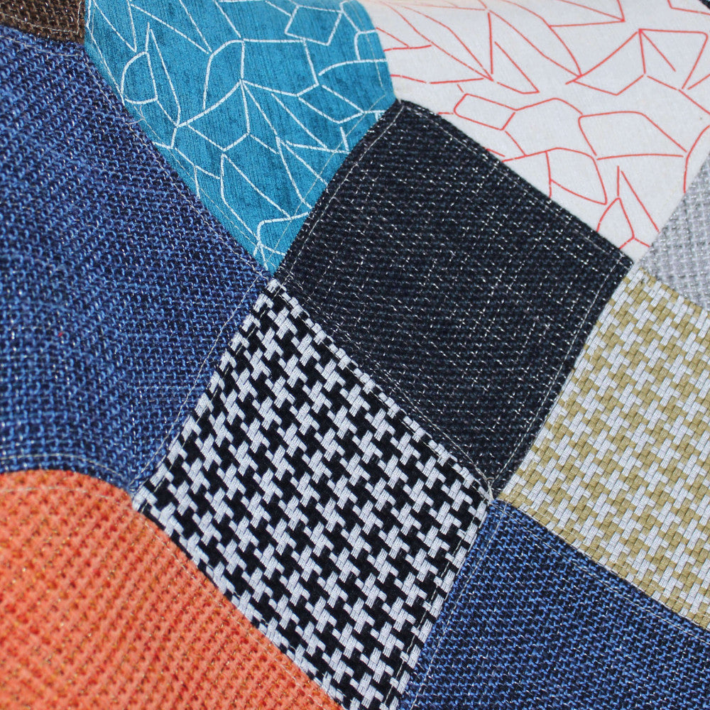 Poltrona con poggiapiedi versailles patchwork