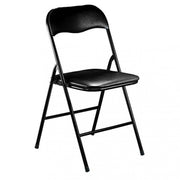 Sedia pieghevole slim nera opaca struttura nera