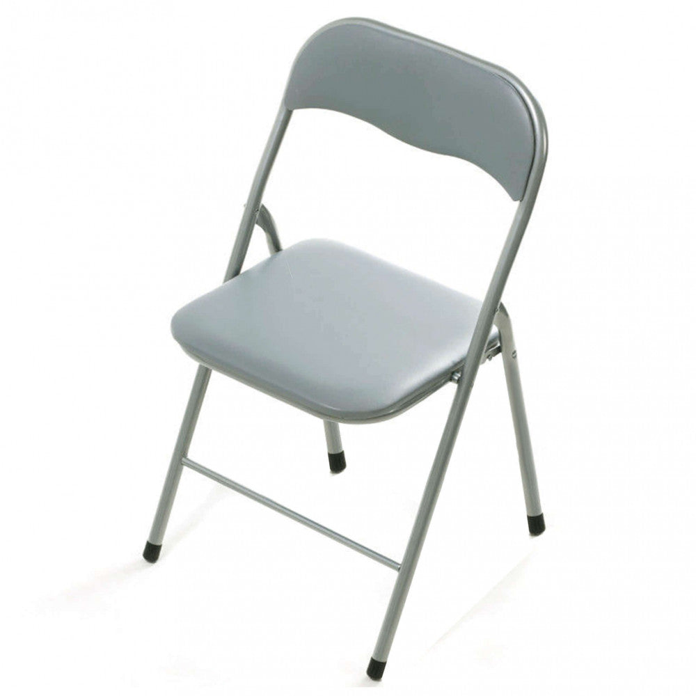 Sedia pieghevole slim grigia chiara opaca