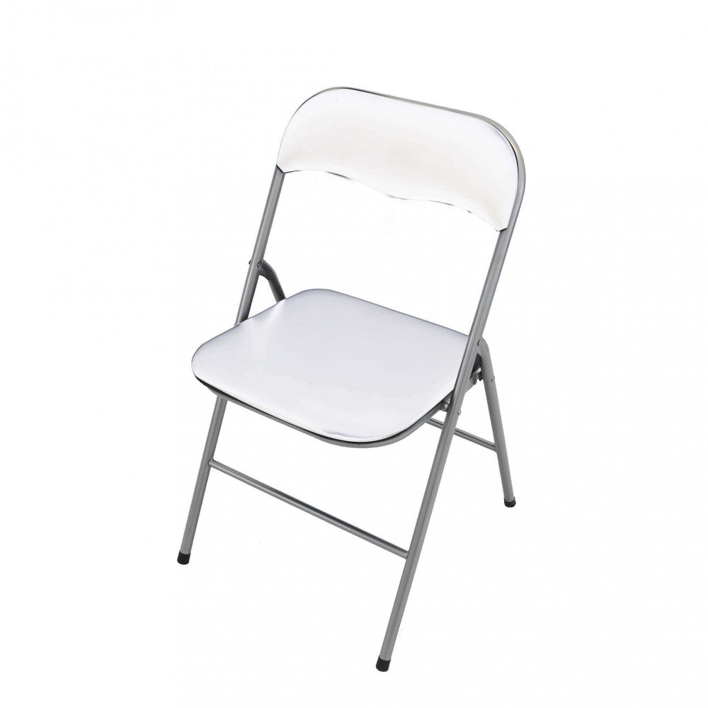 Sedia pieghevole slim bianca opaca