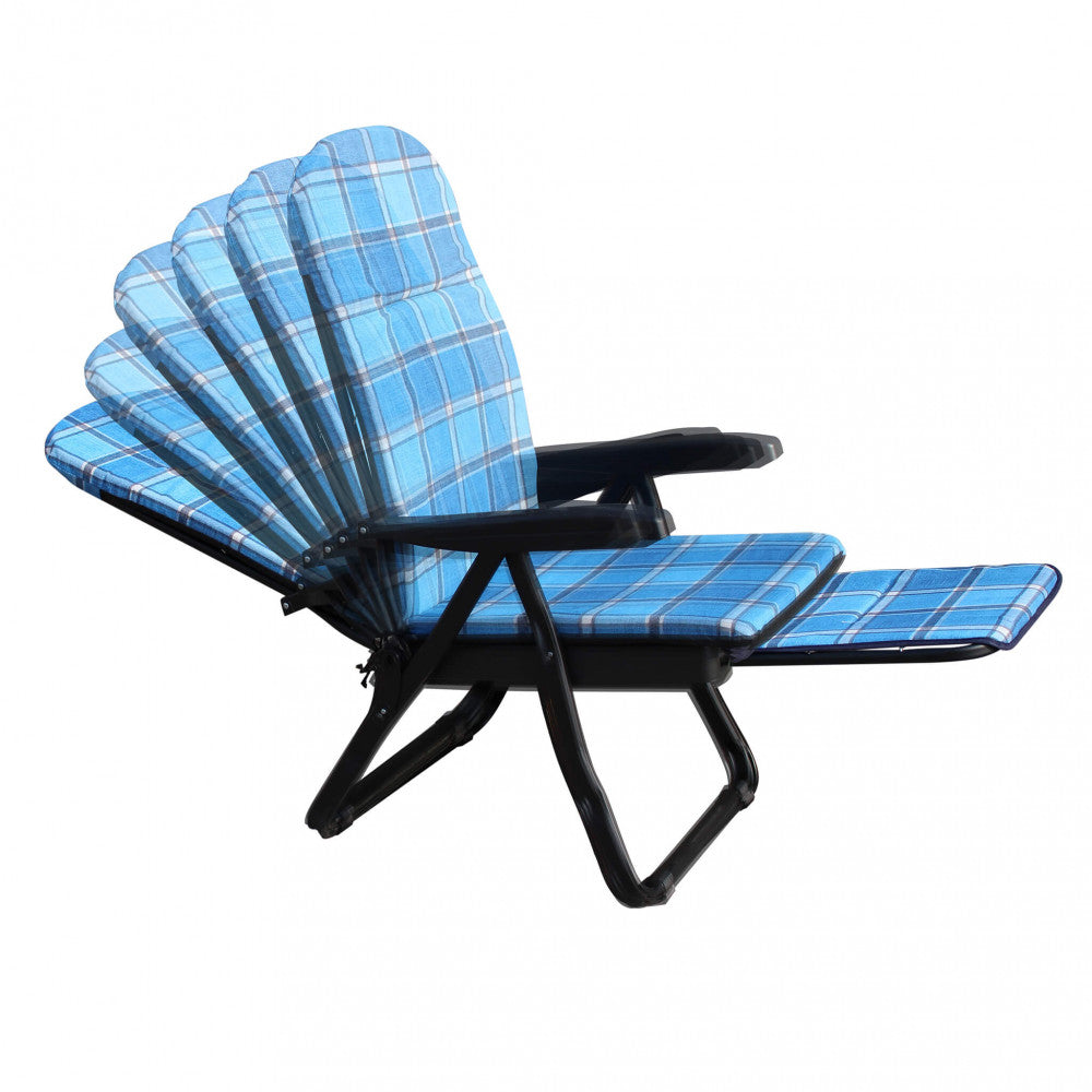 Sdraio cipro modello carrello blu e verde scozzese