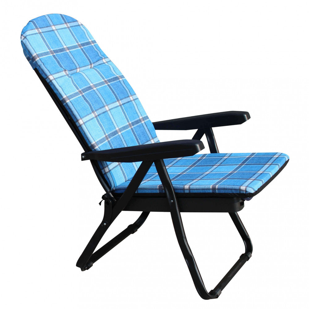 Sdraio cipro modello carrello blu e verde scozzese