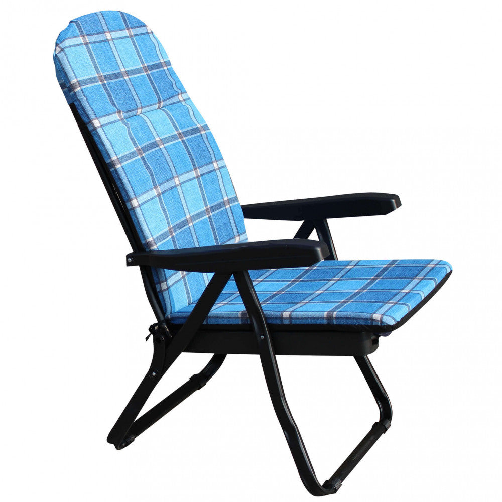 Sdraio cipro modello carrello blu e verde scozzese