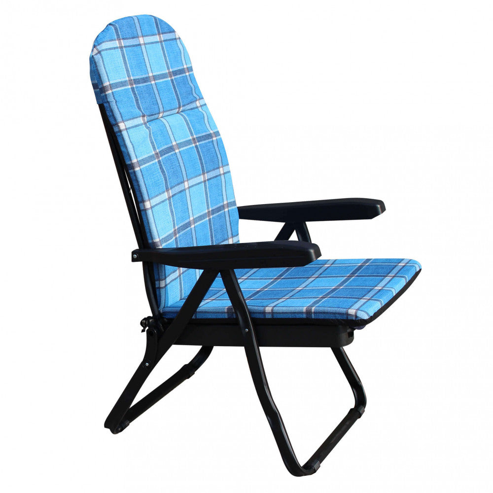 Sdraio cipro modello carrello blu e verde scozzese