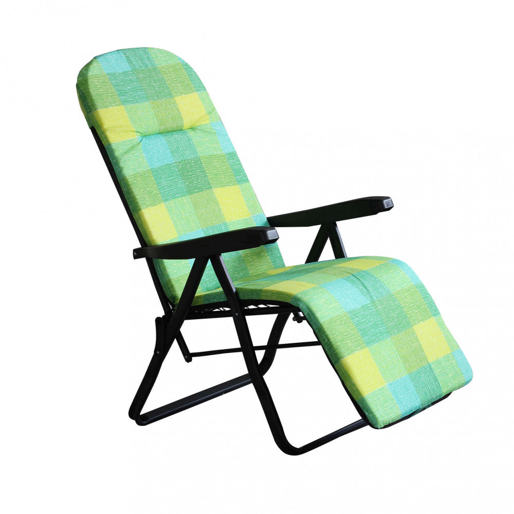 Sdraio cipro modello automatico verde e giallo scozzese