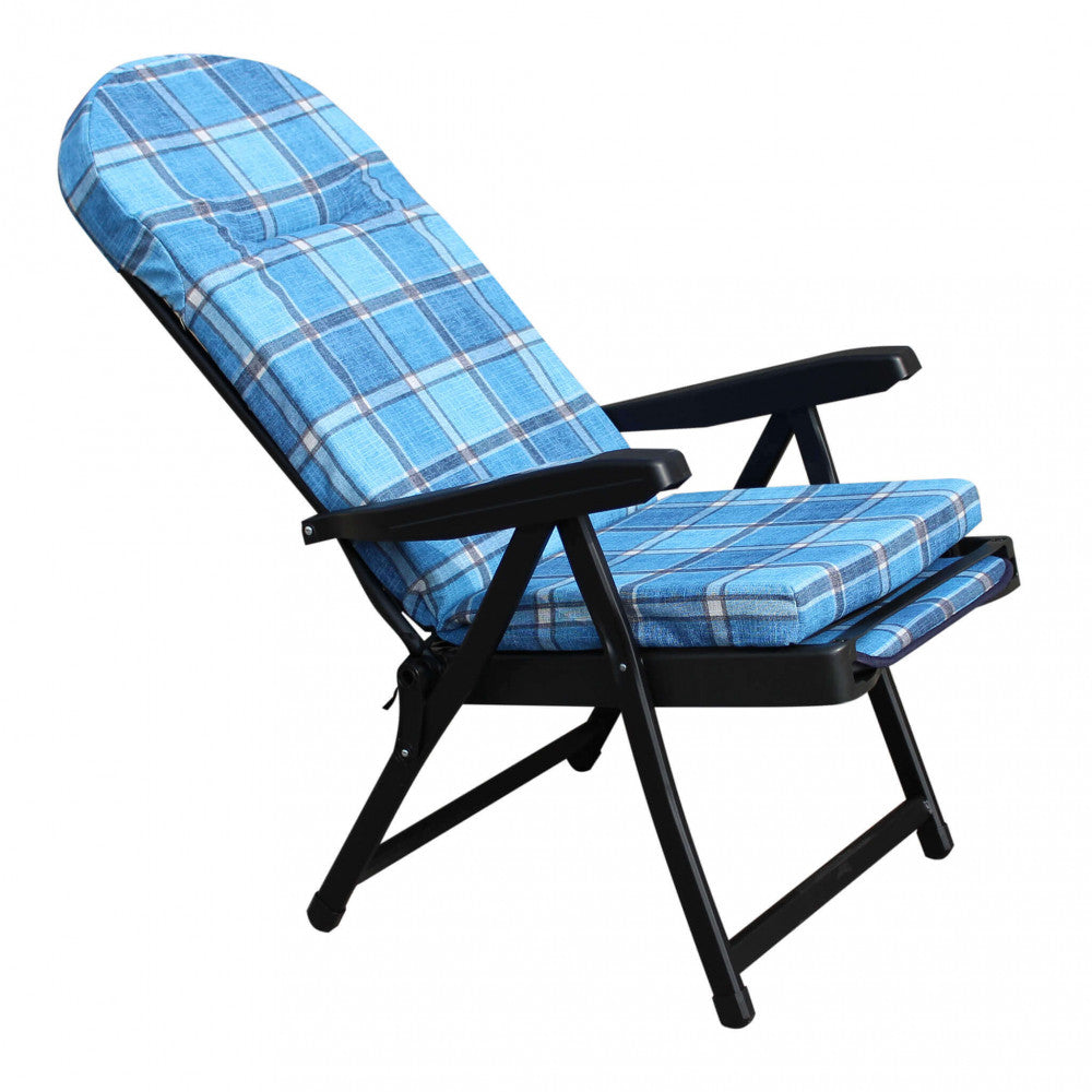 Sdraio rodi modello carrello blu e azzurro scozzese