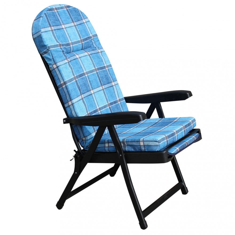 Sdraio rodi modello carrello blu e azzurro scozzese