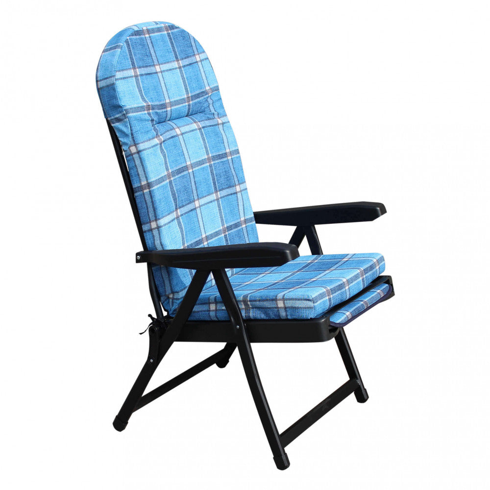 Sdraio rodi modello carrello blu e azzurro scozzese