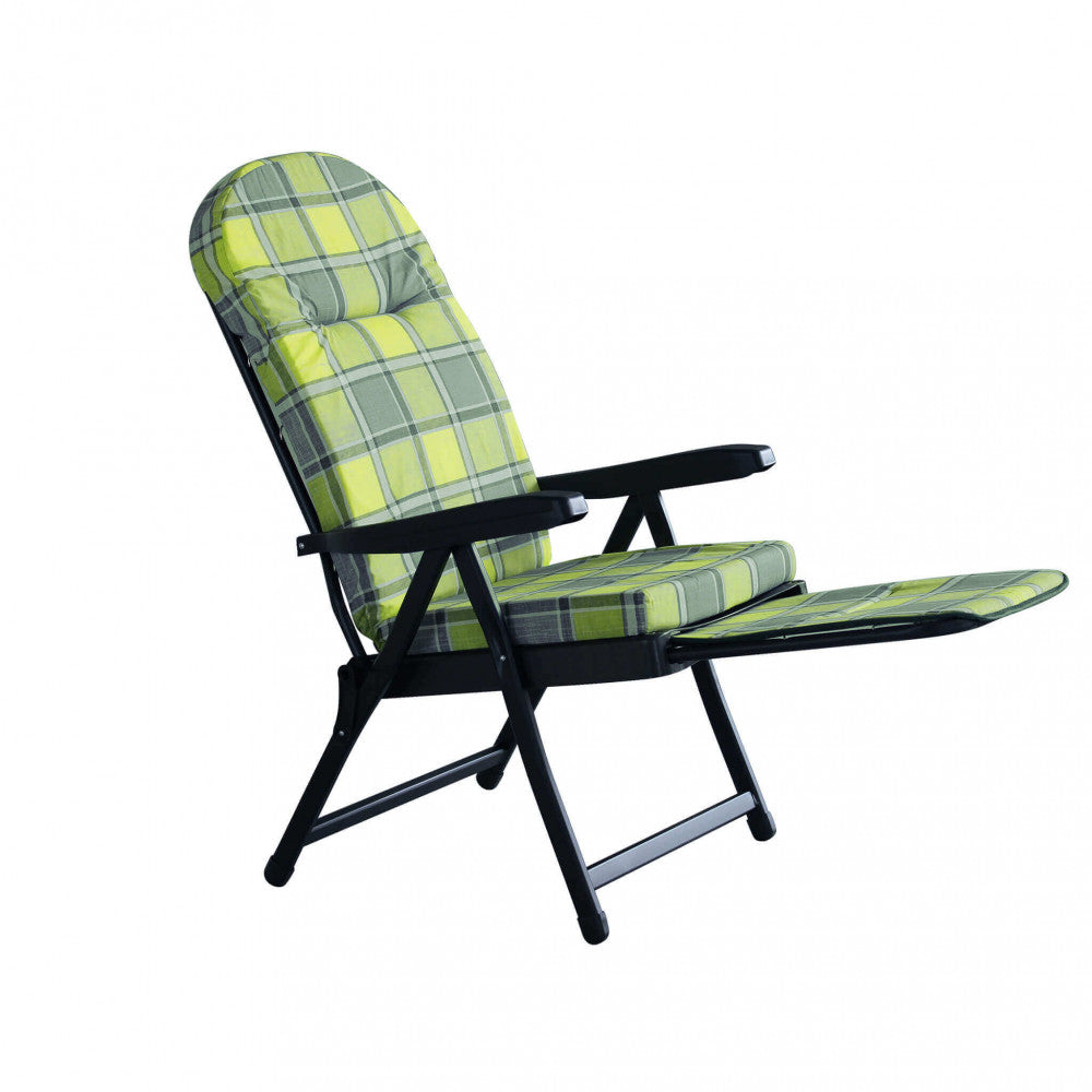 Sdraio rodi modello carrello verde e grigio scozzese