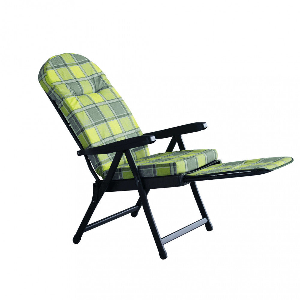 Sdraio rodi modello carrello verde e grigio scozzese