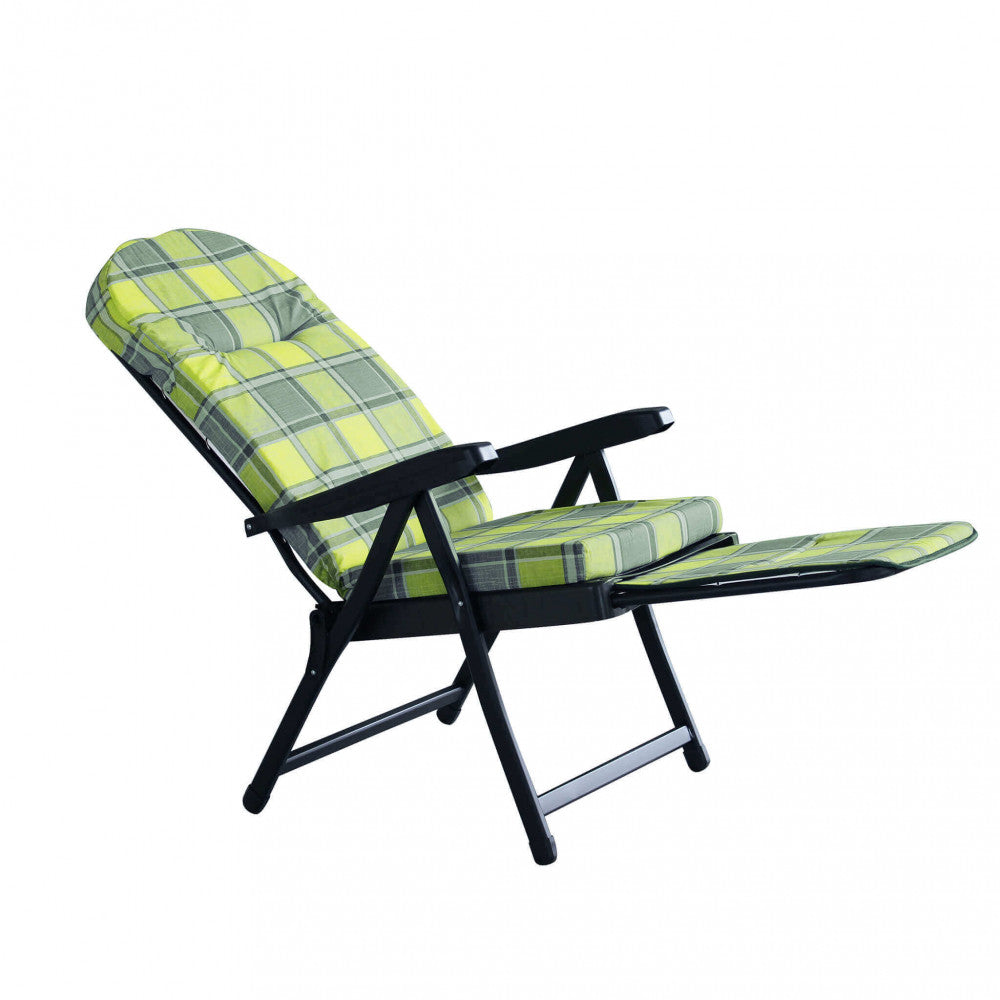 Sdraio rodi modello carrello verde e grigio scozzese