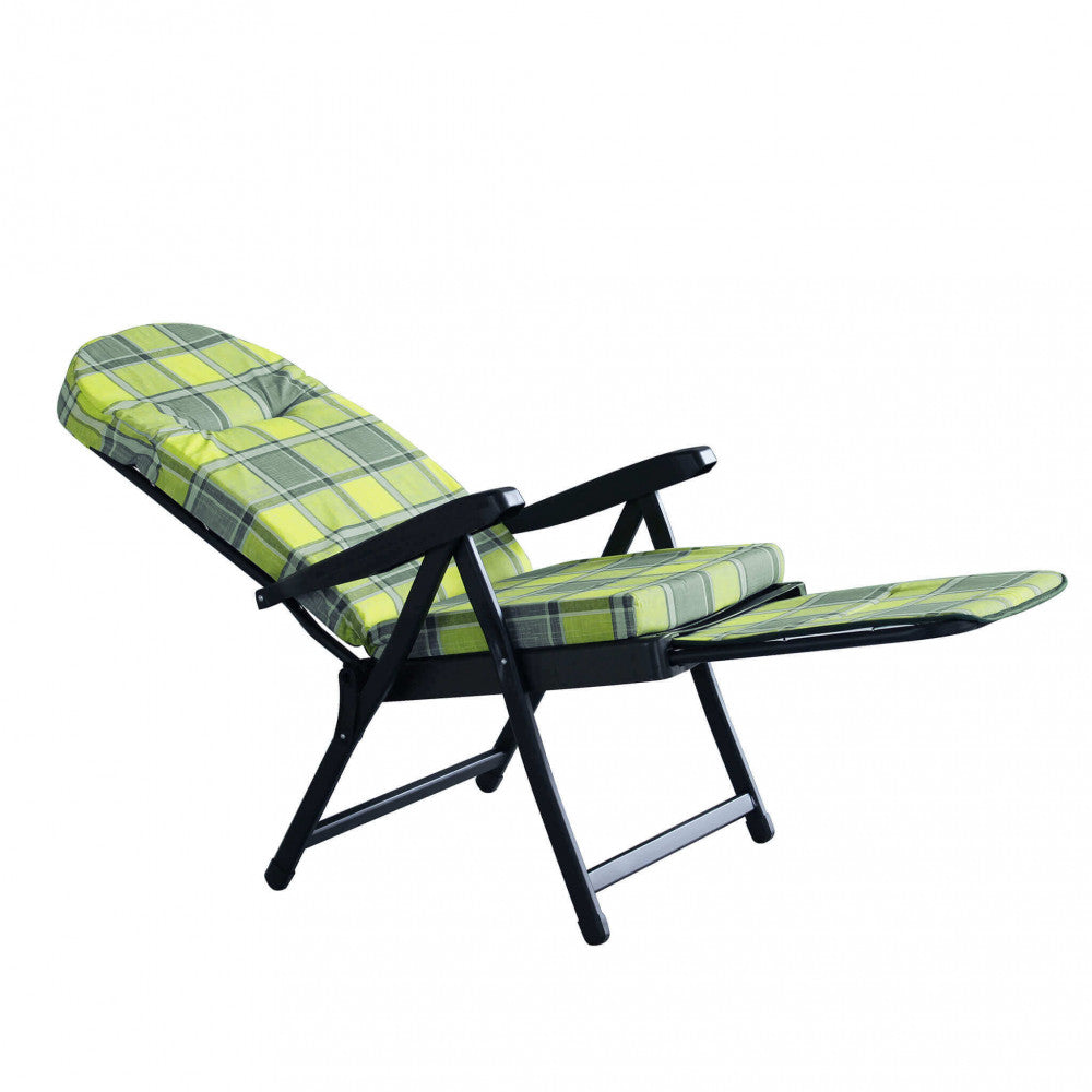 Sdraio rodi modello carrello verde e grigio scozzese