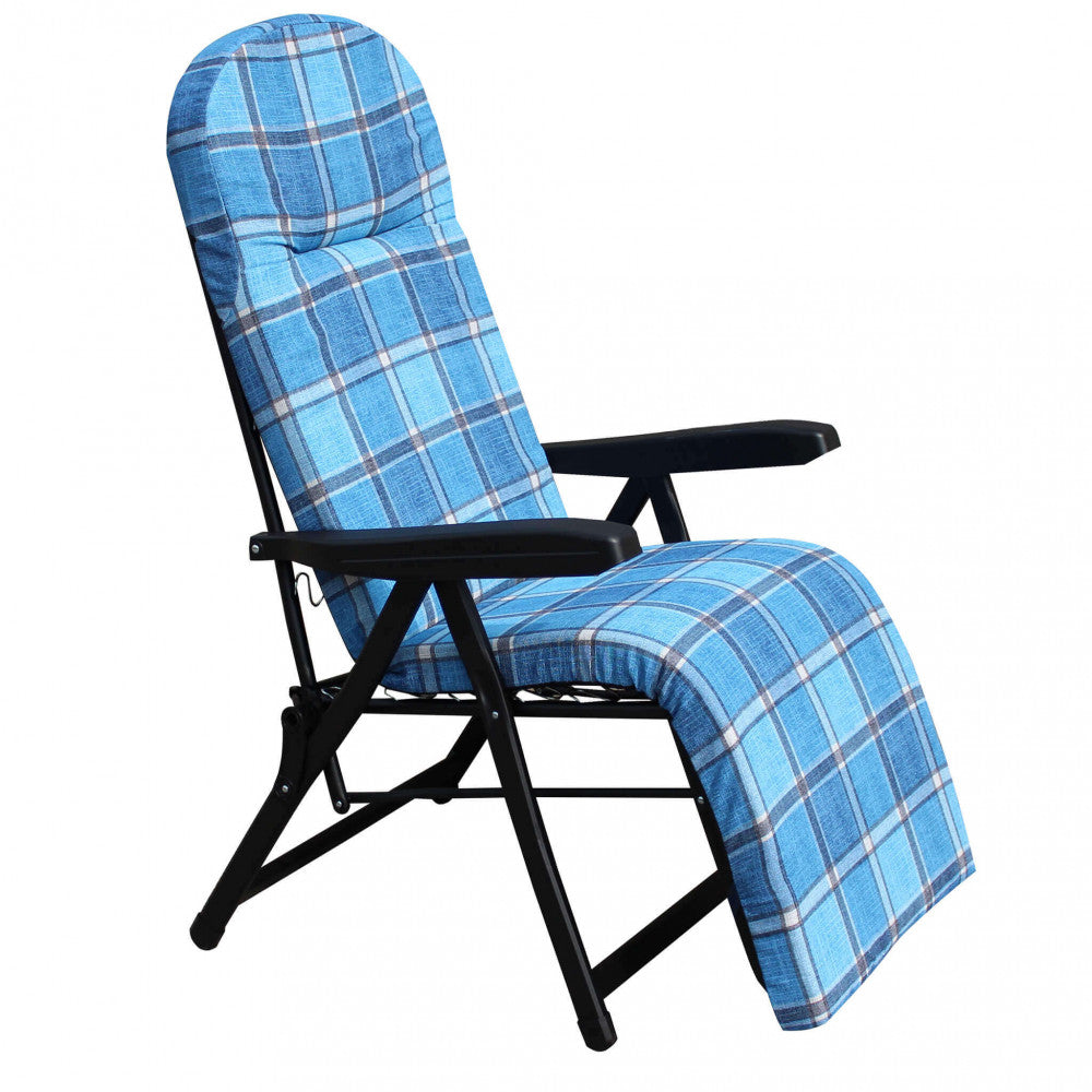 Sdraio rodi modello automatico blu e azzurro scozzese