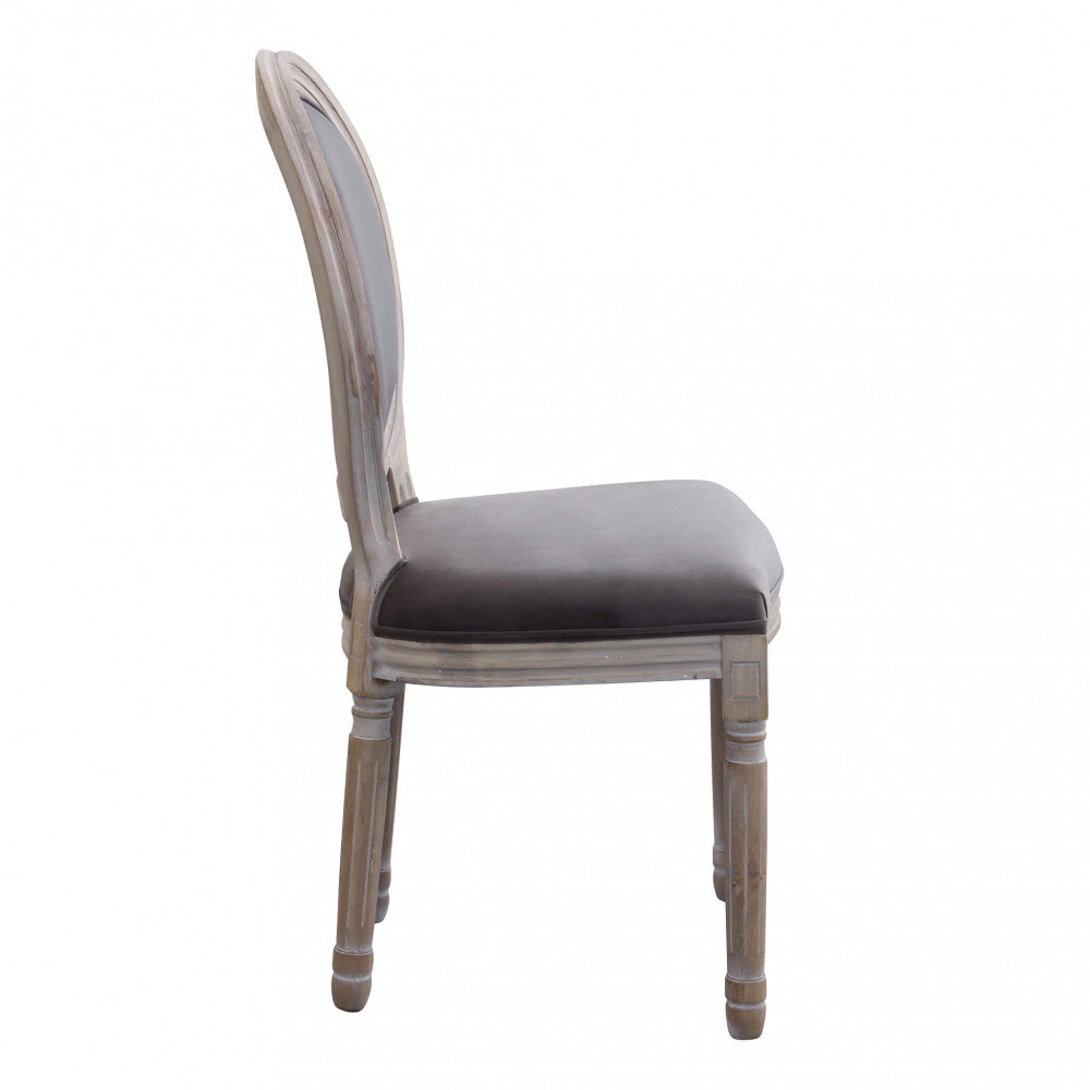 Sedia constance in velluto taupe