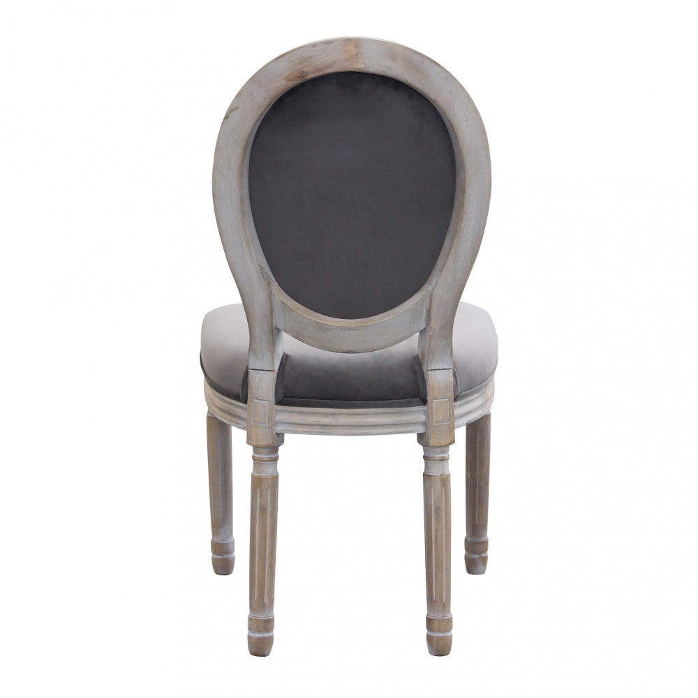 Sedia constance in velluto taupe