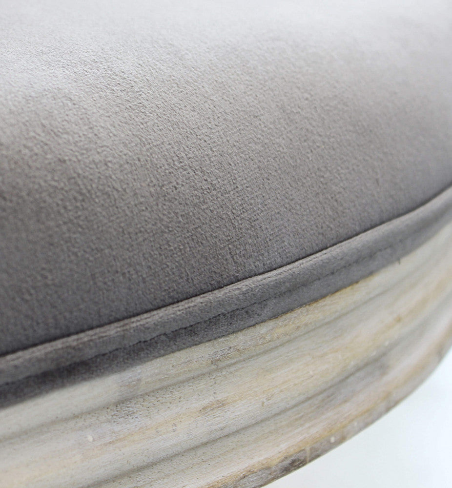 Sedia constance in velluto taupe