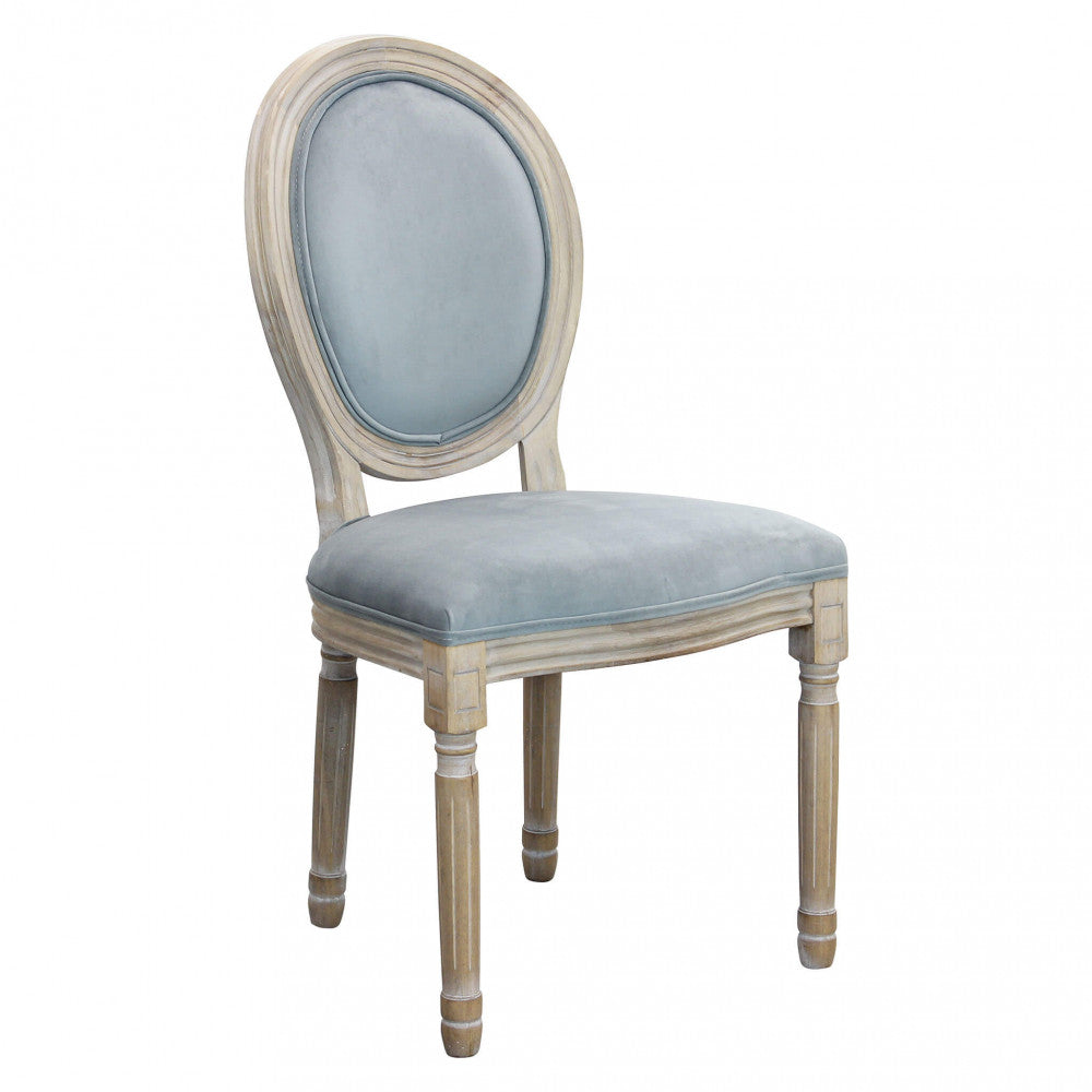 Sedia constance in velluto grigio