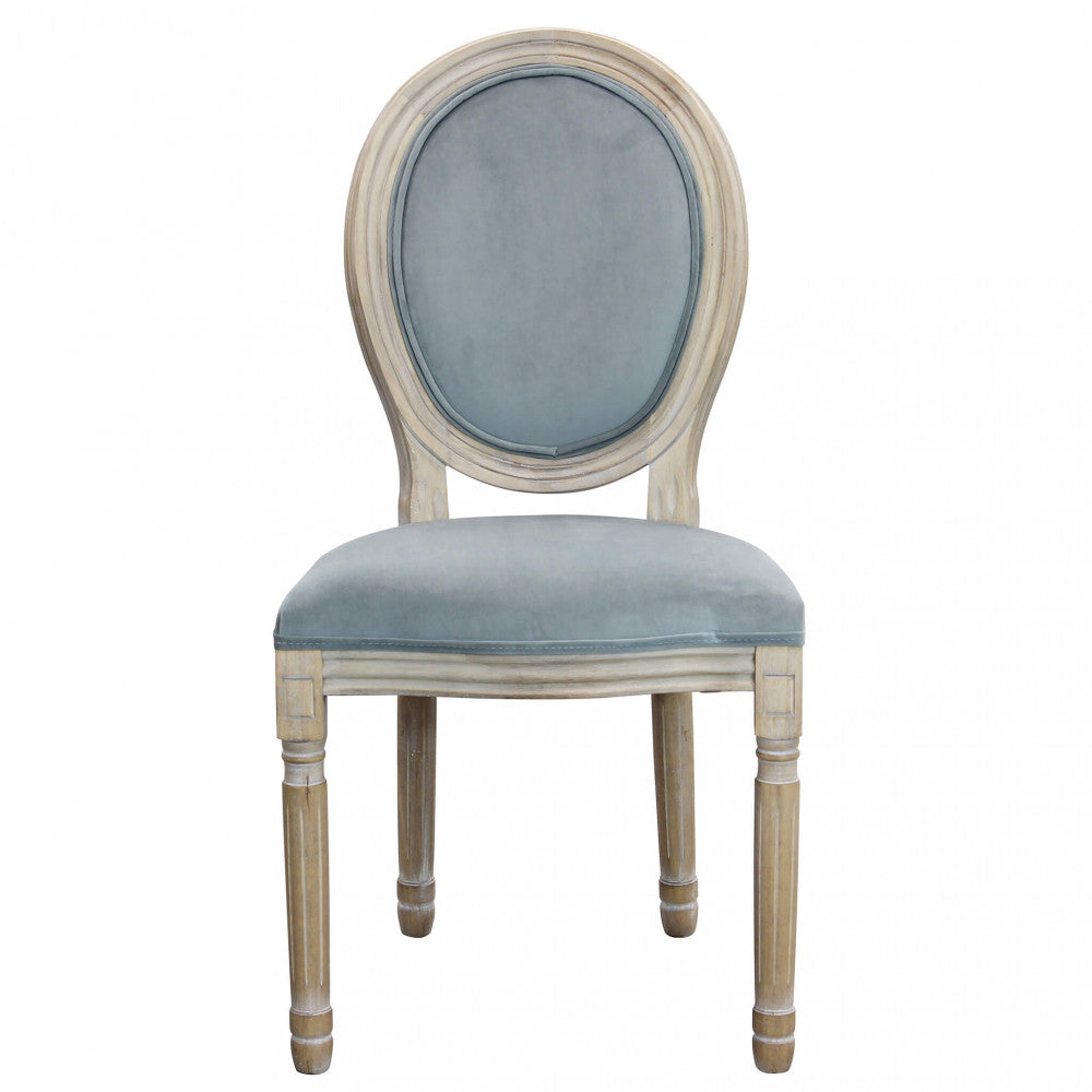 Sedia constance in velluto grigio