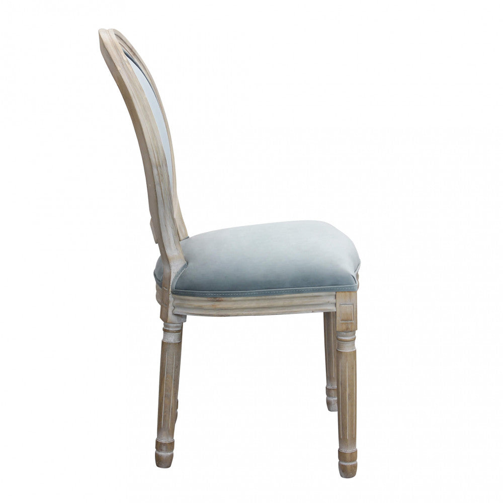 Constance chair in grey velvet