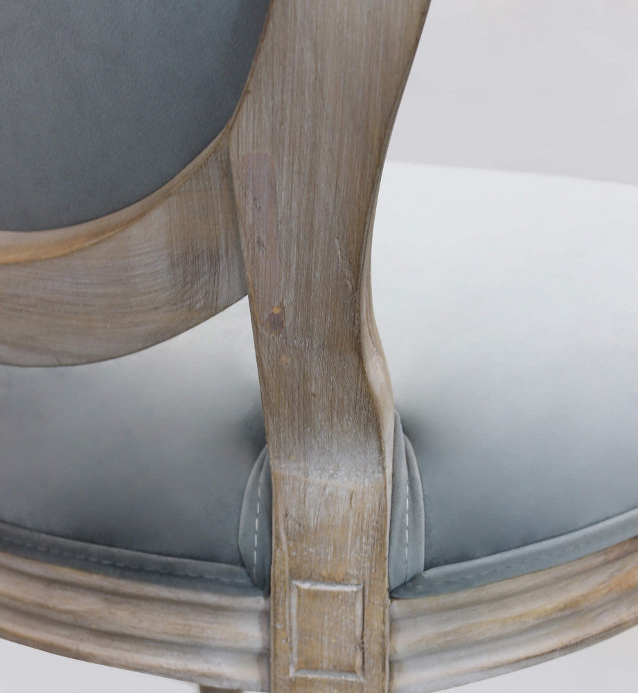 Constance chair in grey velvet